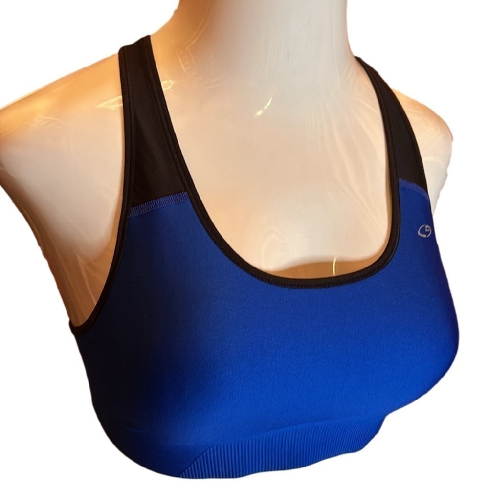 CHAMPION "FUSION FLEX" Royal Blue & Black Sports Bra Size L